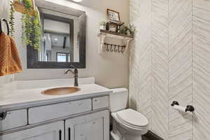 Main level half bath.