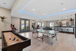 Basement Family Room and Entertainment  Room with accent lighting!