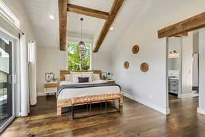 Master Bedroom featuring dark wood-style flooring and baseboards