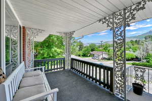 Porch with a mountain view