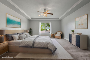 Master bedroom- virtually staged