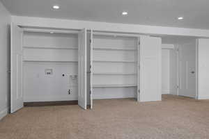 2nd laundry space and closet.