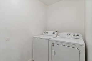 Laundry room with separate washer and dryer