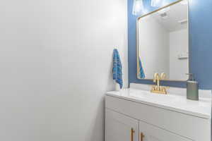 Bathroom featuring vanity