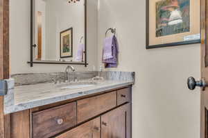 Bathroom featuring vanity