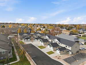 Aerial view of residential area