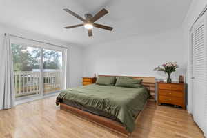 Primary bedroom with balcony