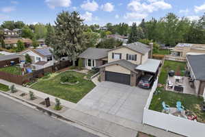 Aerial view showing RV parking