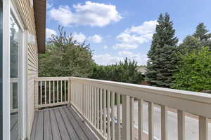 Balcony off the primary bedroom