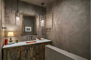 Bathroom featuring vanity