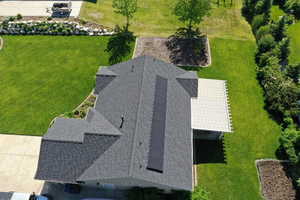 View from above of property