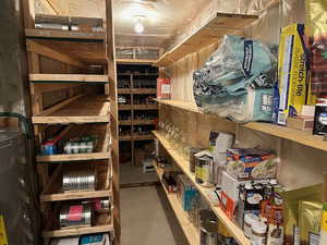 Storage area with water heater