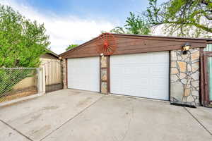 Garage with a gate