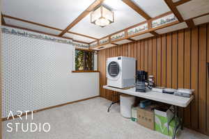 View of carpeted office space