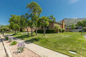 View of front of house featuring a mountain view