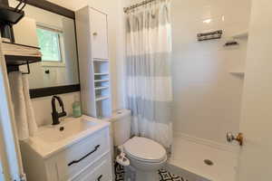 Master bathroom right off the master bedroom