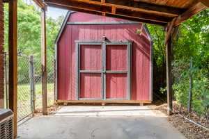 Barn for storage in the backyard,