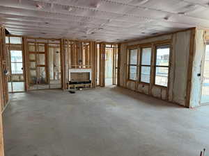 Under Construction- Living Room with Fireplace