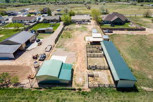 Aerial view of residential area