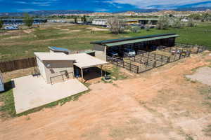 View of rural area with a mountain backdrop