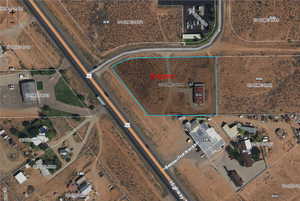 Aerial overview of property's location with property boundaries highlighted