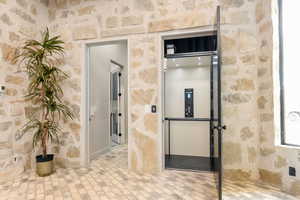Bathroom with elevator