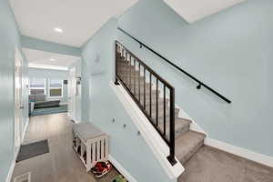 Spacious entry hallway.