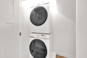 Basement laundry room.