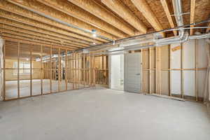 View of unfinished basement