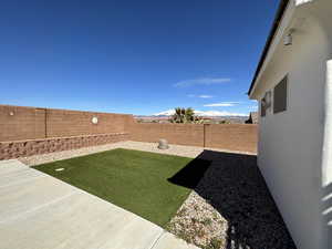 View of yard with a patio