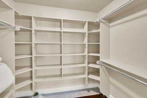 View of walk in closet
