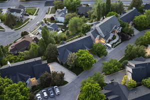 Aerial view of residential area