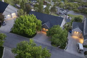 Aerial view of residential area