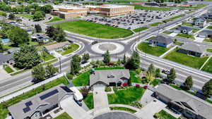 Aerial view of residential area