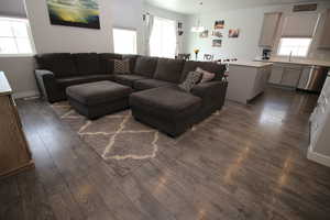 Living area featuring LVP floors