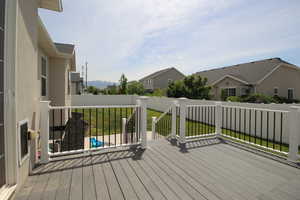 View of large Trex deck