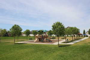 Community play area with green space