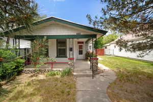 View of front of property with covered porch