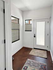 Entryway with baseboards