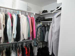 View of spacious closet