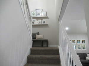 Stairs with baseboards
