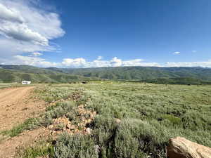 View of mountain backdrop along Cherry Way and property