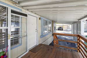 View of wooden terrace