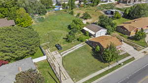 Aerial view of residential area