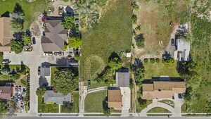 Aerial view of residential area