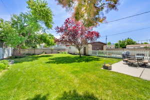 View of yard featuring a patio area