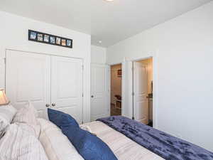 Guest Bedroom with a closet and bathroom on main level