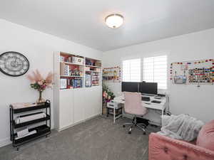 Bedroom being used as a craft room