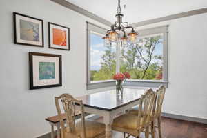 Stunning mountain views from the dining area.