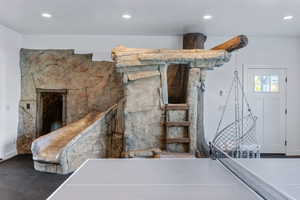 Stairs featuring recessed lighting